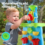 Keezi Kids Sand and Water Table Waterfall Wall Sandpit Toys Beach Shovel