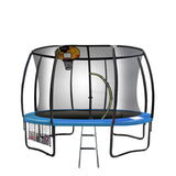 Kahuna Classic 6ft Trampoline Free Safety Net Spring Pad Mat Ladder Basketball Set- Blue