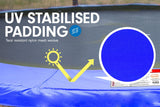 Kahuna Classic 6ft Trampoline Free Safety Net Spring Pad Mat Ladder Basketball Set- Blue