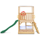 Lifespan Kids Marina Boat Climb & Slide  -1.8m Green Slide - Backyard Adventure