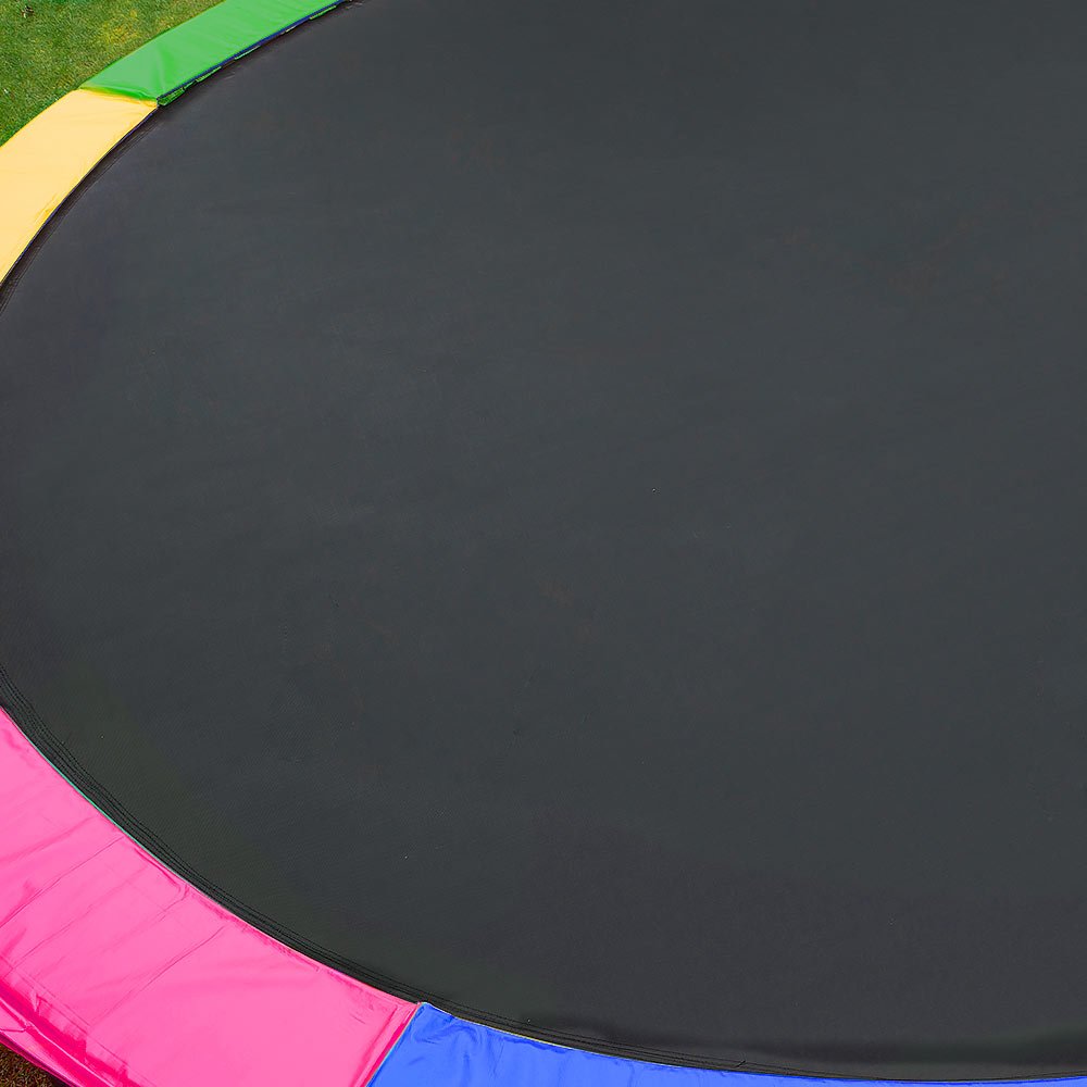 Kahuna 12ft Trampoline Free Ladder Spring Mat Net Safety Pad Cover Round Enclosure - Rainbow for kids outdoor play - PlayScapes Australia