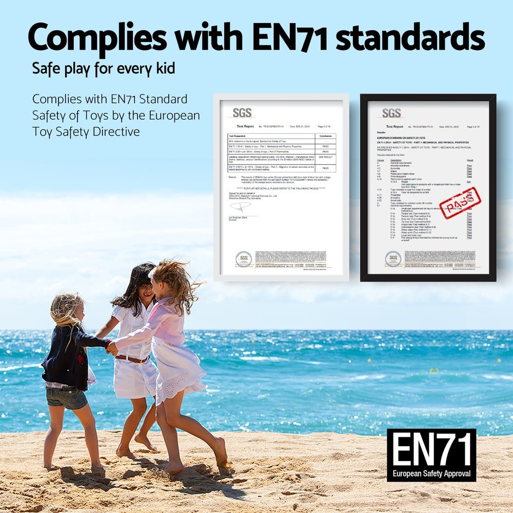 Keezi 5PCS Kids Table and Chairs Set Children Study Desk Furniture Plastic 4 Chairs for kids outdoor play - PlayScapes Australia