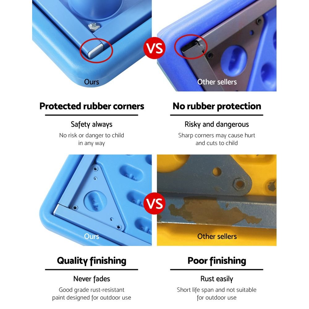 Keezi 5PCS Kids Table and Chairs Set Children Study Desk Furniture Plastic 4 Chairs for kids outdoor play - PlayScapes Australia