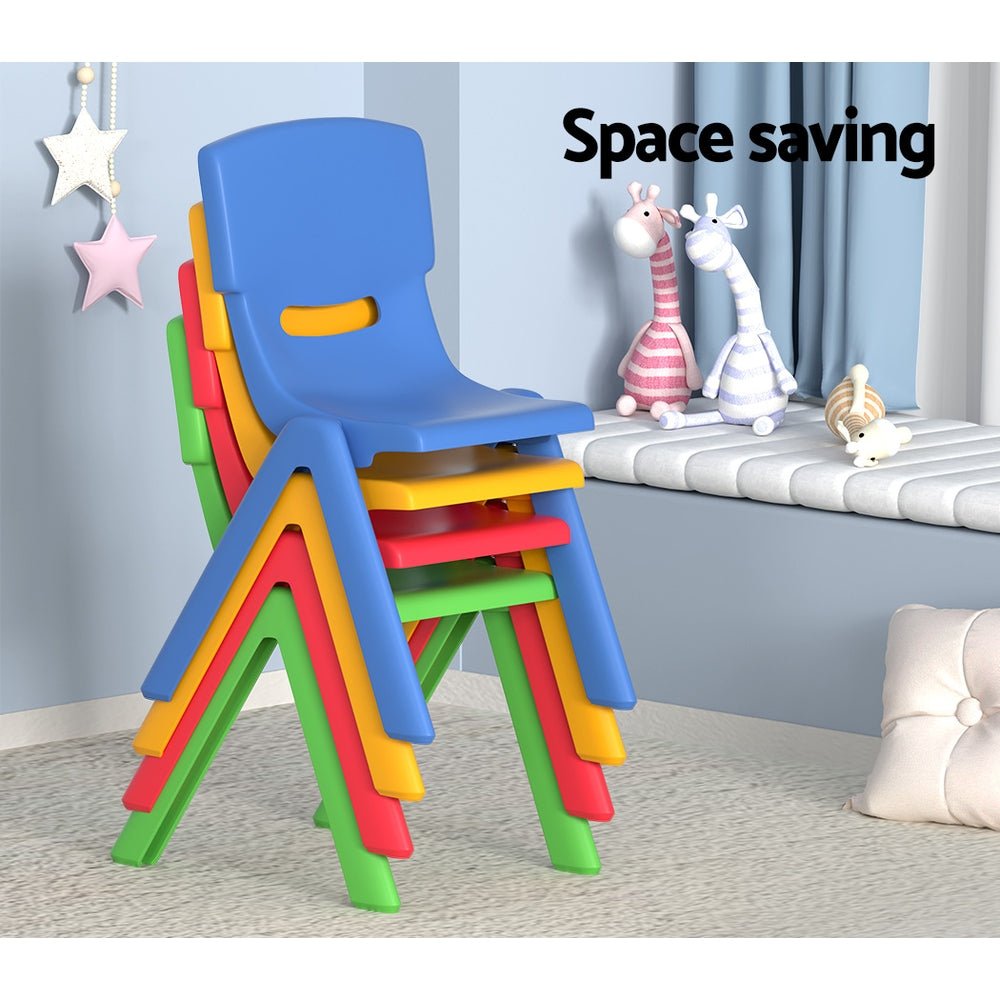 Keezi 9PCS Kids Table and Chairs Set Children Study Desk Furniture Plastic 8 Chairs for kids outdoor play - PlayScapes Australia