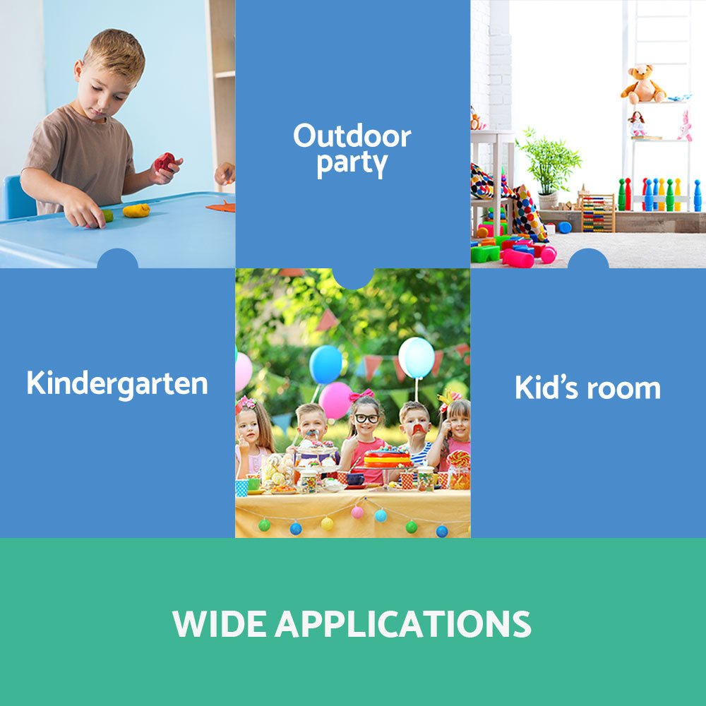 Keezi Kids Chairs Set Plastic Set of 4 Activity Study Chair 50KG for kids outdoor play - PlayScapes Australia