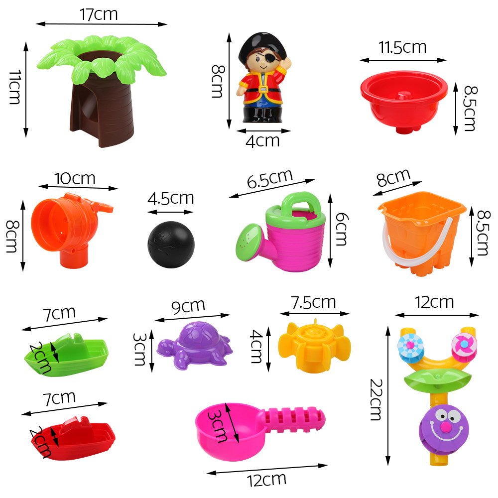 Keezi Kids Sandpit Pretend Play Set Sand Water Table Outdoor Beach Toy Children for kids outdoor play - PlayScapes Australia