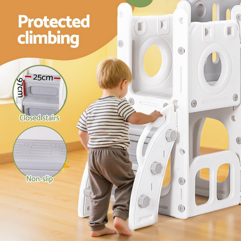 Keezi Kids Slide Swing Set Ball Hoop Rings Football Outdoor Toys for kids outdoor play - PlayScapes Australia