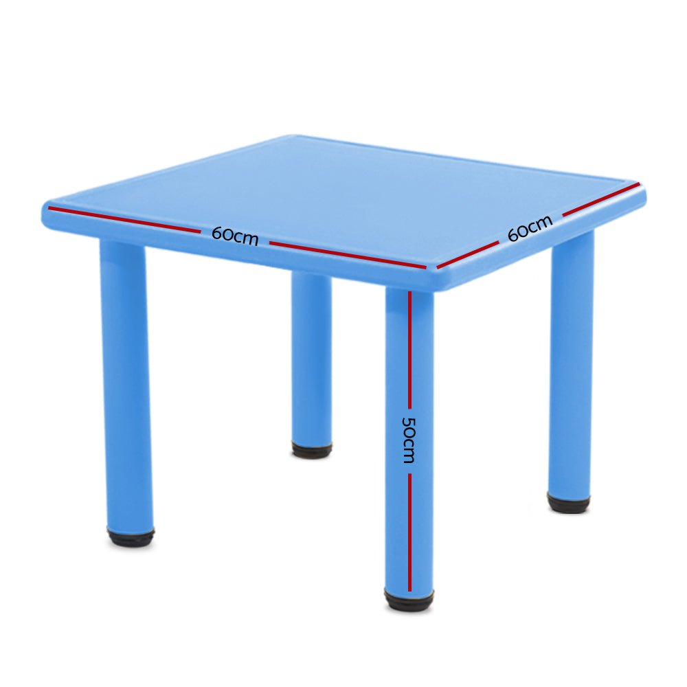 Keezi Kids Table Plastic Square Activity Study Desk 60X60CM for kids outdoor play - PlayScapes Australia