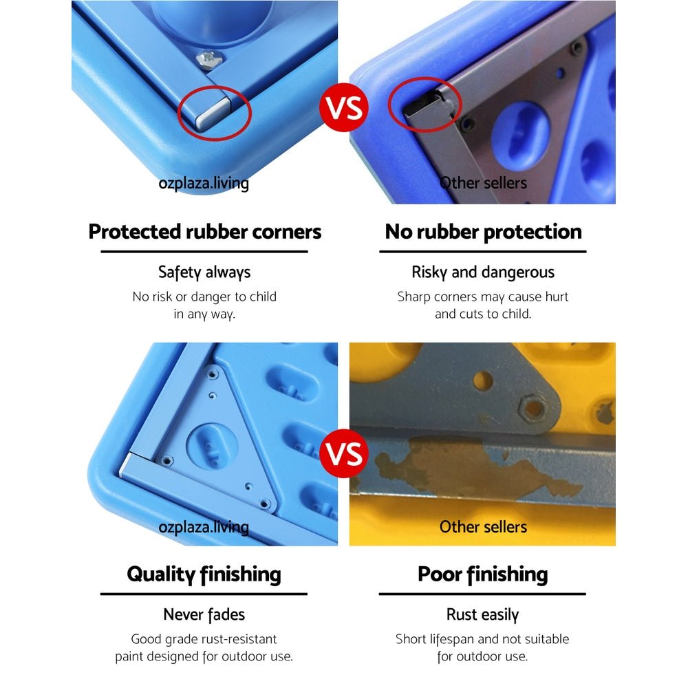 Keezi Kids Table Plastic Square Activity Study Desk 60X60CM for kids outdoor play - PlayScapes Australia