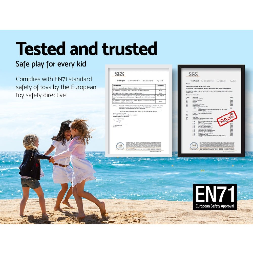 Keezi Kids Table Plastic Square Activity Study Desk 60X60CM for kids outdoor play - PlayScapes Australia