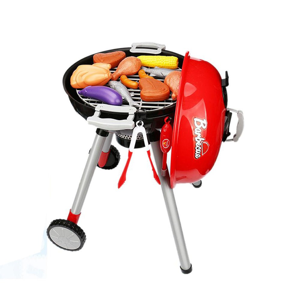 Kids BBQ Pretend Play Cooking Set Sausages Utensils Barbecue Grill Toy Cooker for kids outdoor play - PlayScapes Australia