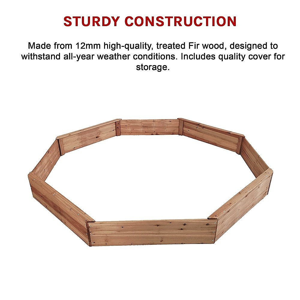 Kids Sand Pit Large Octagonal Wooden Sandpit for kids outdoor play - PlayScapes Australia