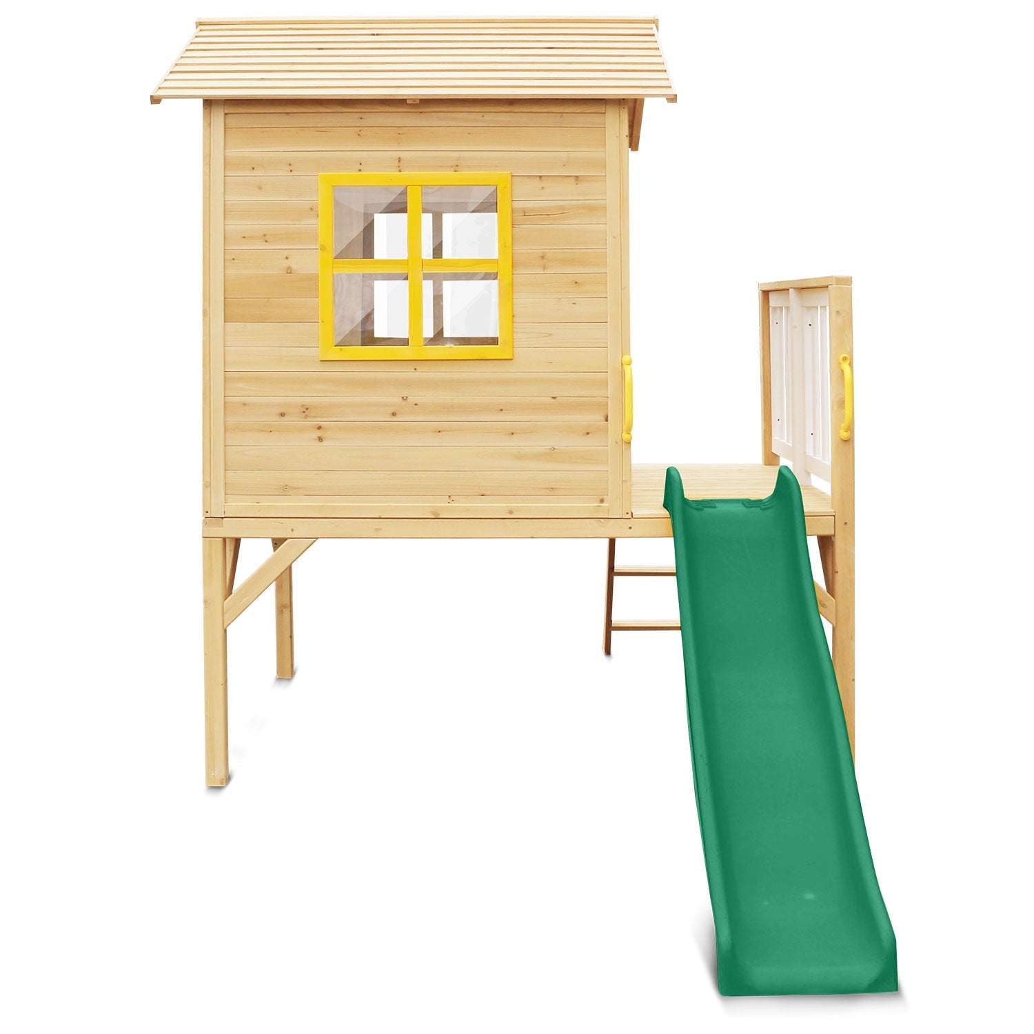 Lifespan Kids Archie Cubby House with Green Slide for kids outdoor play - PlayScapes Australia