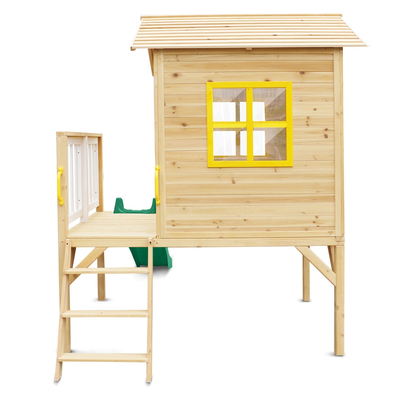Lifespan Kids Archie Cubby House with Green Slide for kids outdoor play - PlayScapes Australia