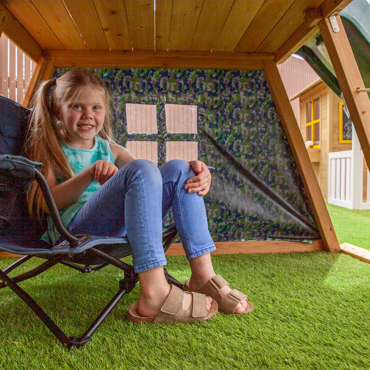 Lifespan Kids Cooper Climbing Frame with 1.8m Green Slide for kids outdoor play - PlayScapes Australia