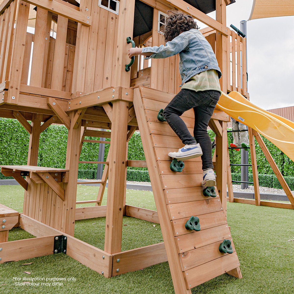 Lifespan Kids Kensington Swing Set, Monkey Bars & Play Centre with 2.2m Slide (Pastel Blue) for kids outdoor play - PlayScapes Australia