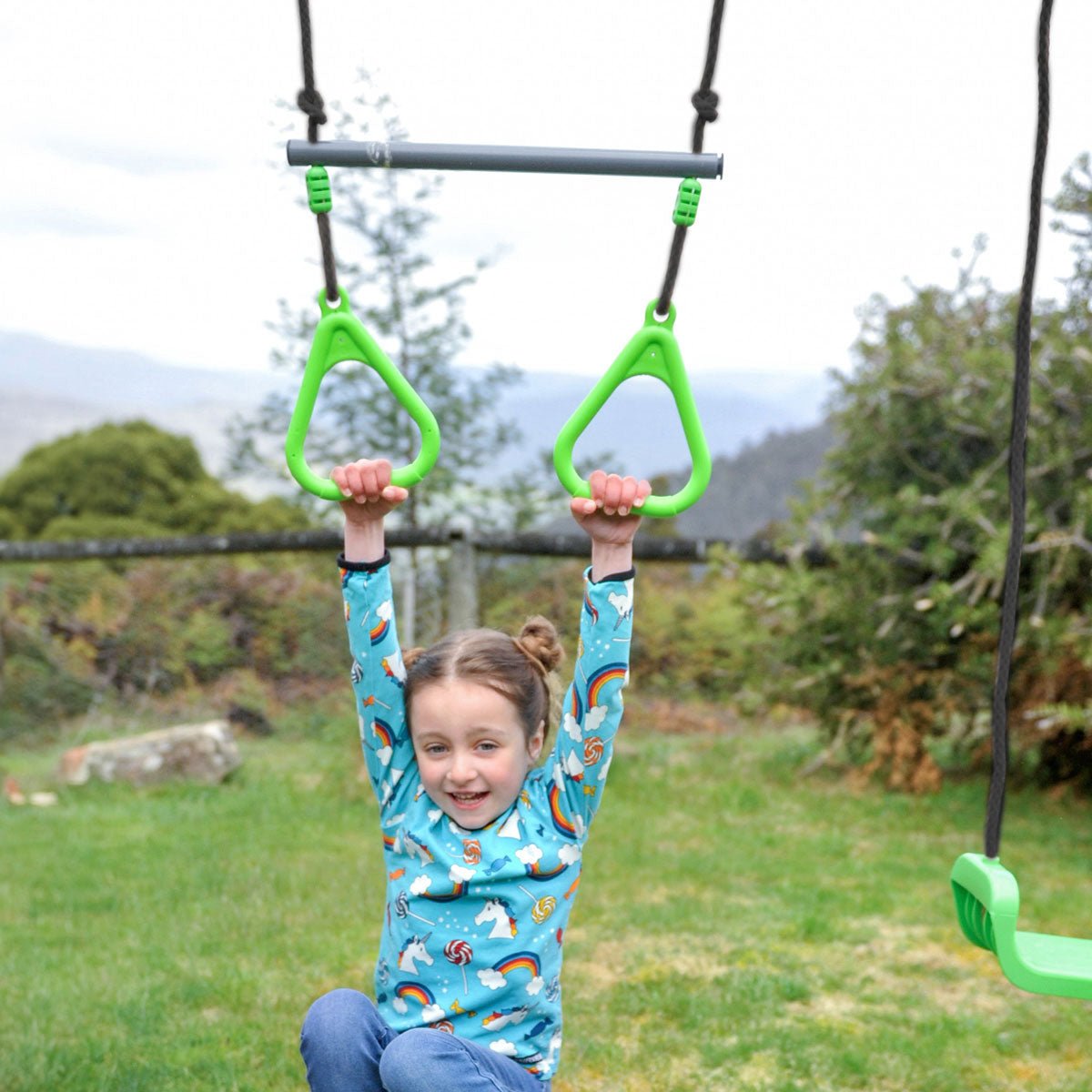 Lifespan Kids Lynx 4 Station Swing Set with Slippery Slide for kids outdoor play - PlayScapes Australia