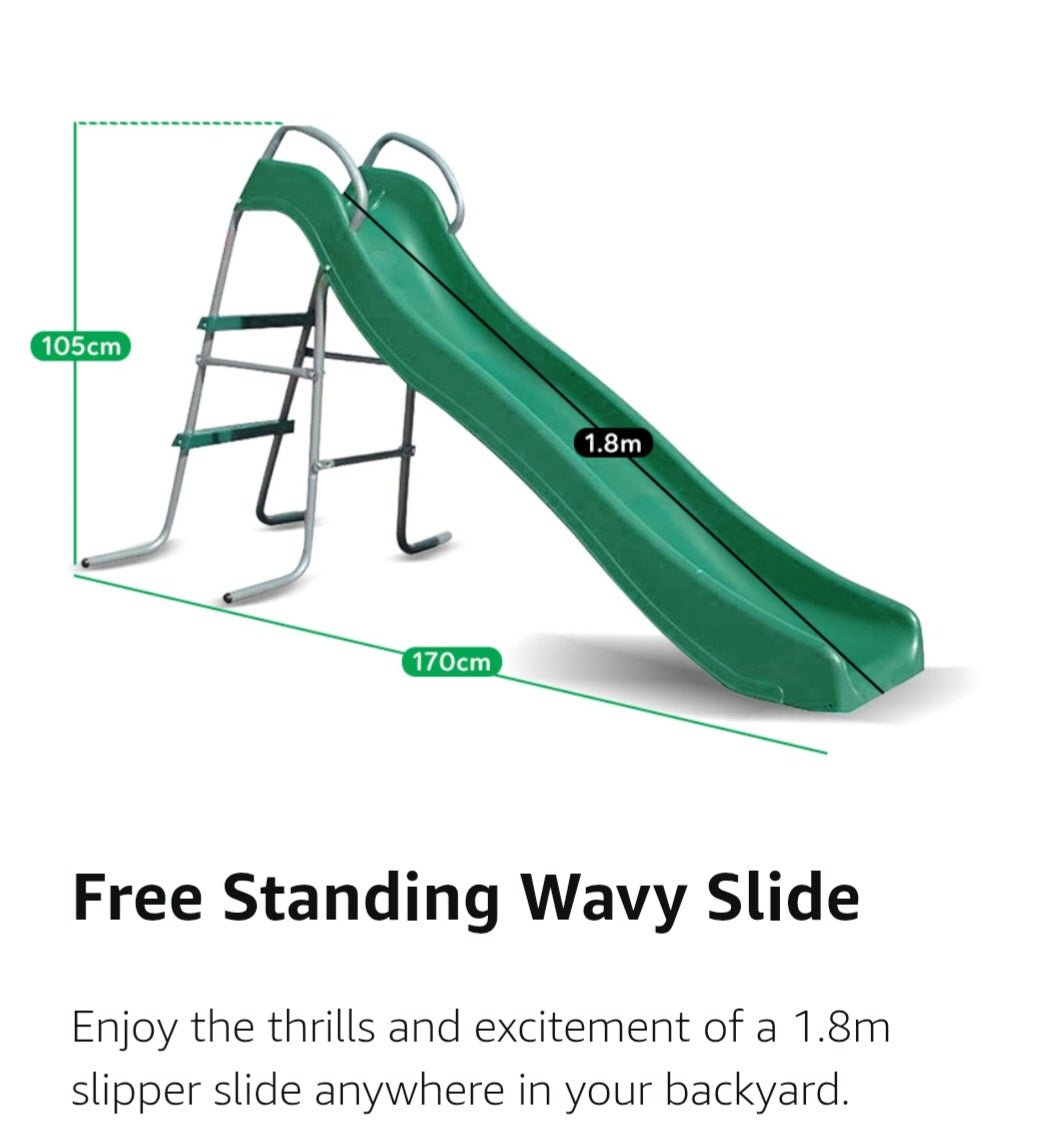 Lifespan Kids Lynx 4 Station Swing Set with Slippery Slide for kids outdoor play - PlayScapes Australia