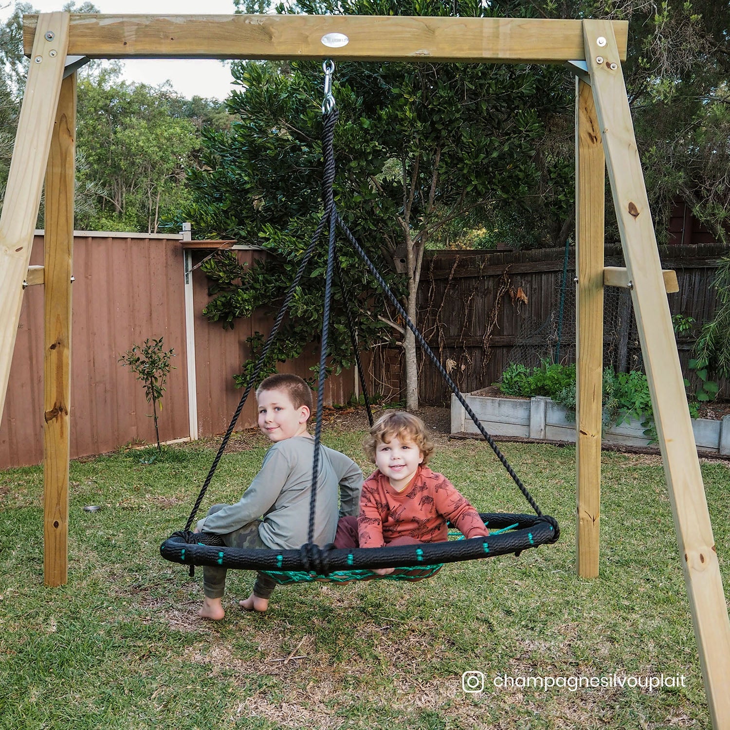 Lifespan Kids Oakley Swing Set with 1.2m Spidey Web Swing for kids outdoor play - PlayScapes Australia