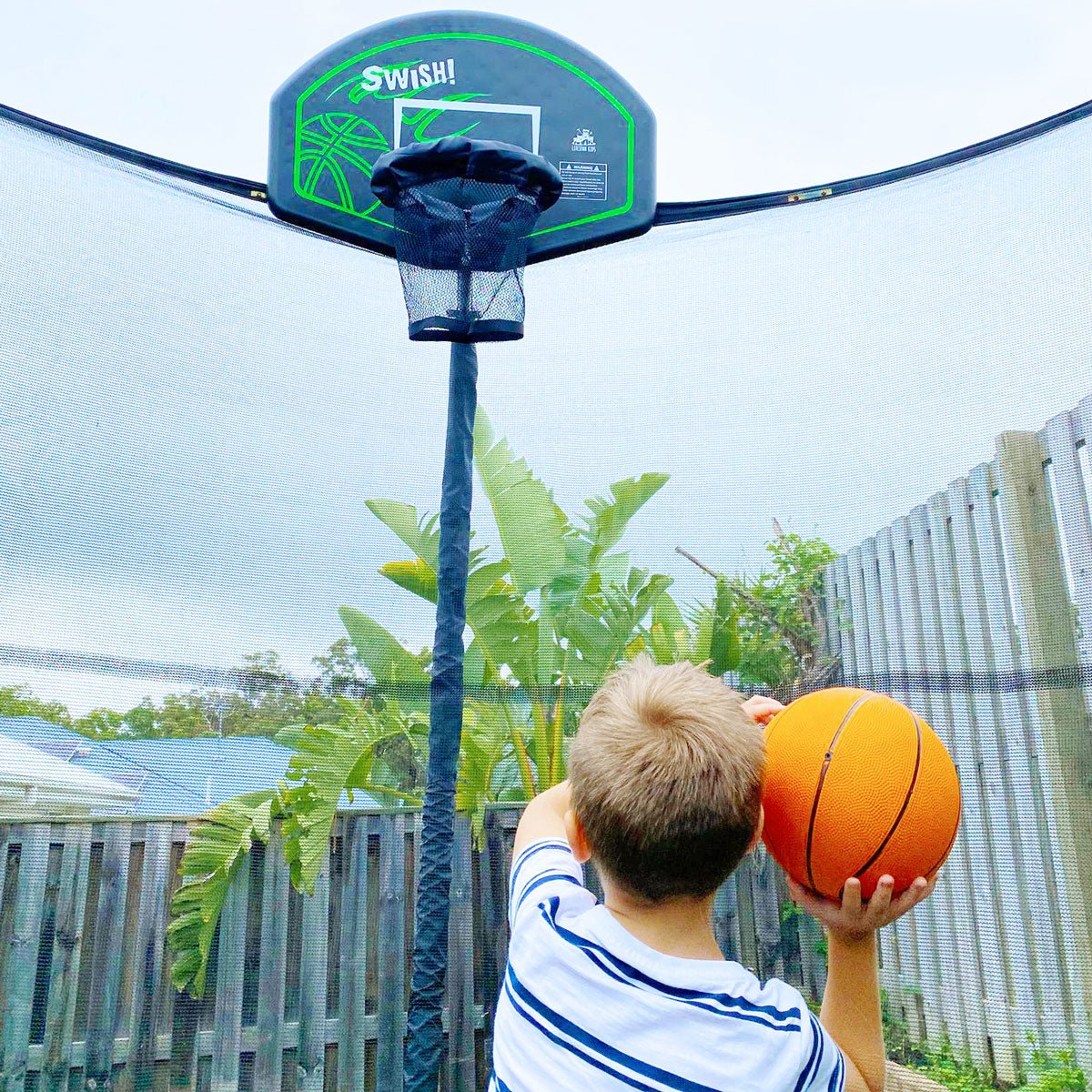 Lifespan Kids Swish Trampoline Basketball Ring (HyperJump P/2/3/4 Compatible) for kids outdoor play - PlayScapes Australia