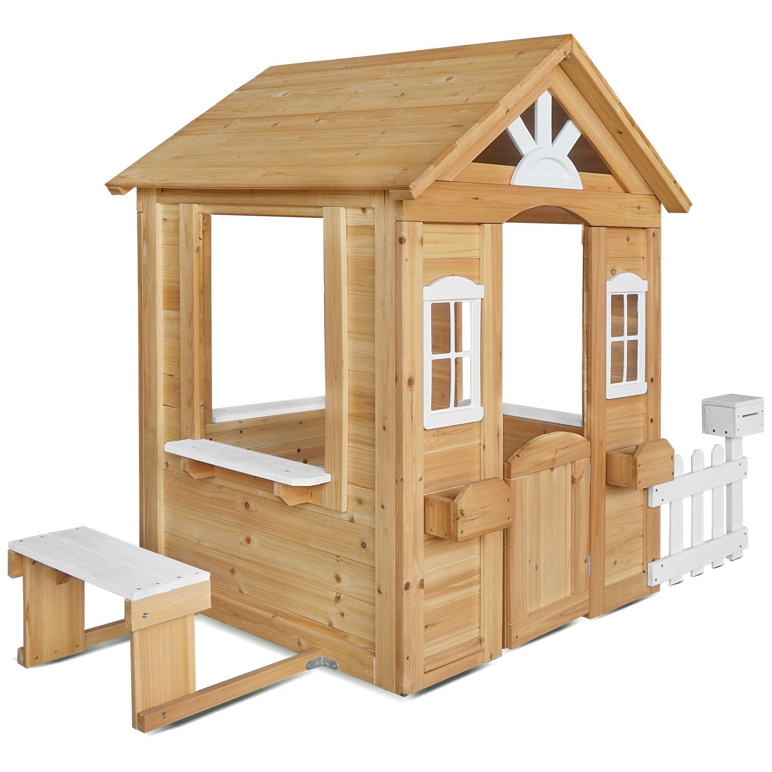 Lifespan Kids Teddy Cubby House in Natural Timber (V2) with Floor for kids outdoor play - PlayScapes Australia