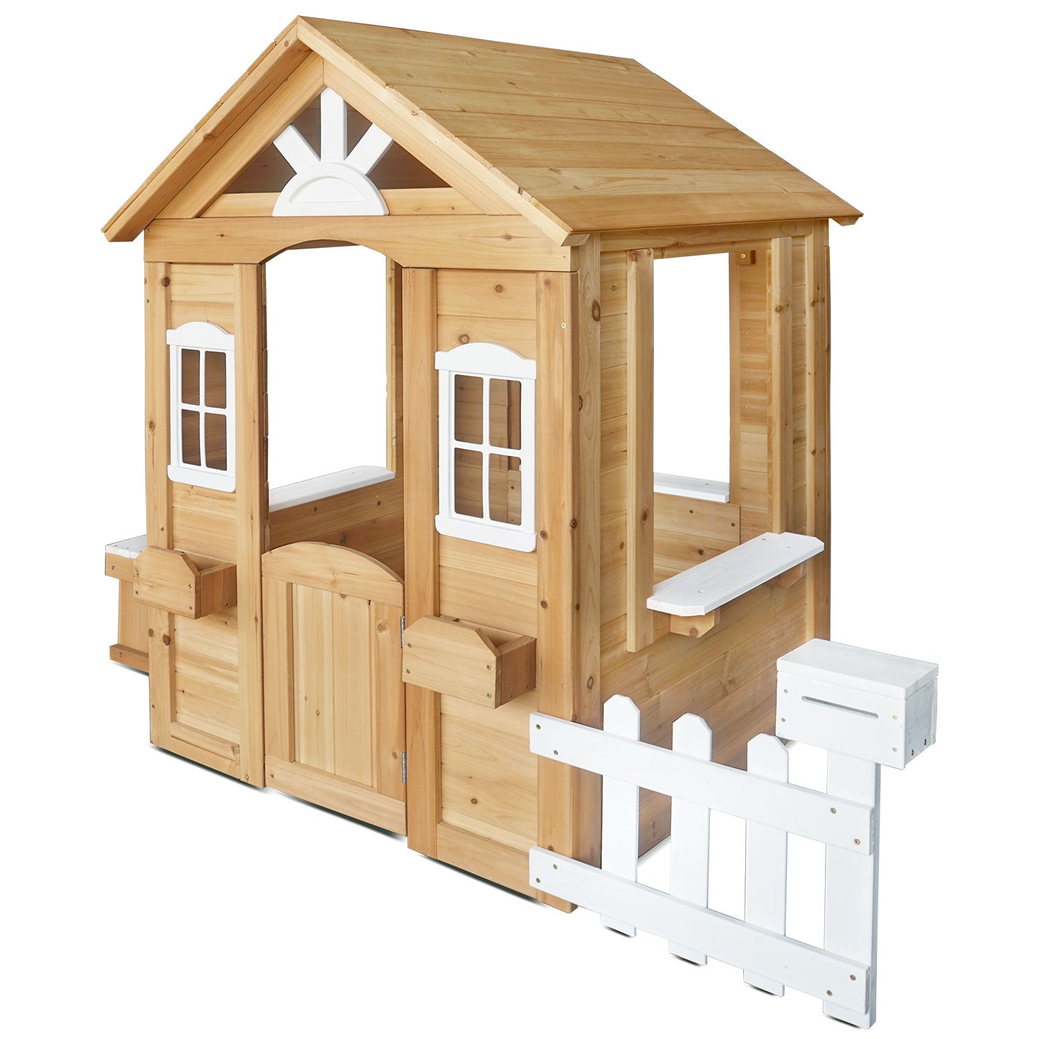 Lifespan Kids Teddy Cubby House in Natural Timber (V2) with Floor for kids outdoor play - PlayScapes Australia