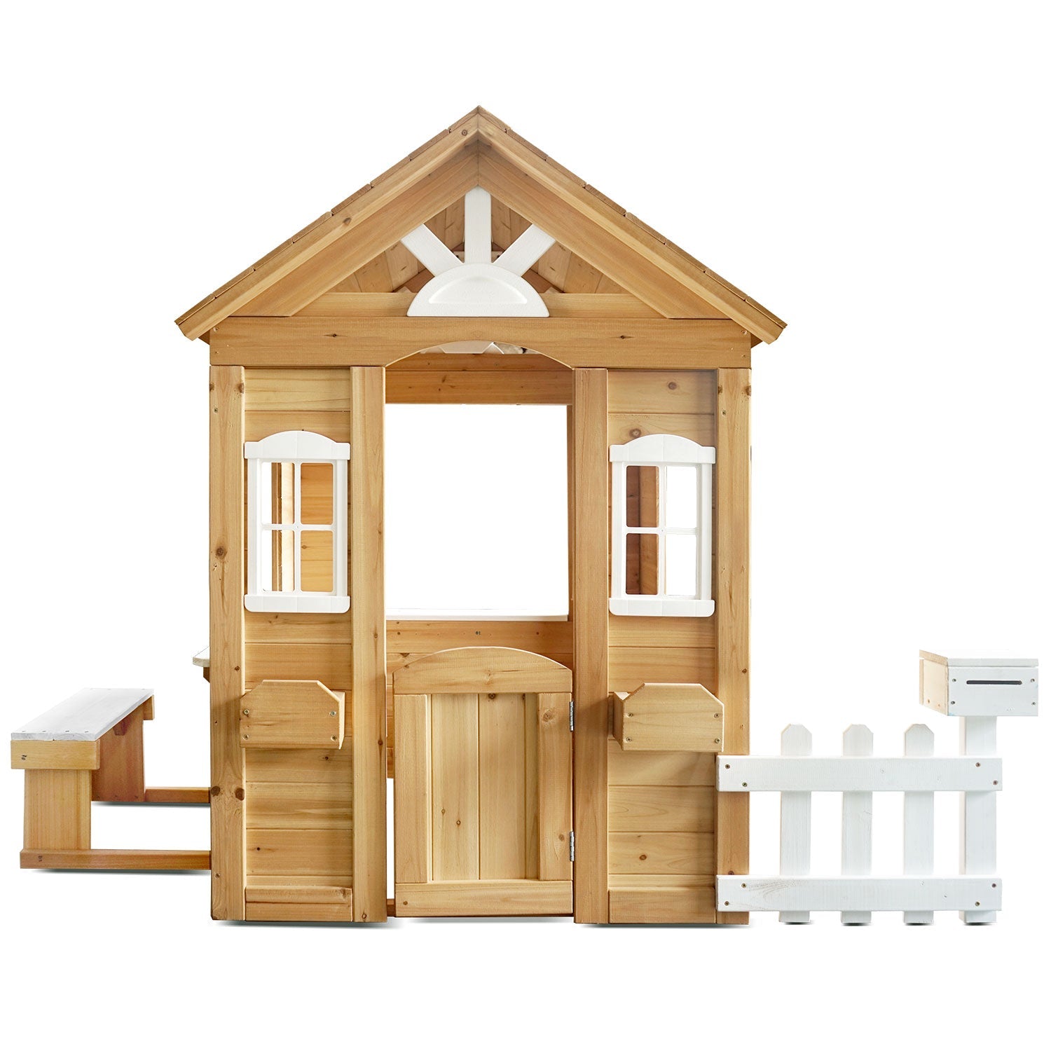 Lifespan Kids Teddy V2 Cubby House Natural for kids outdoor play - PlayScapes Australia