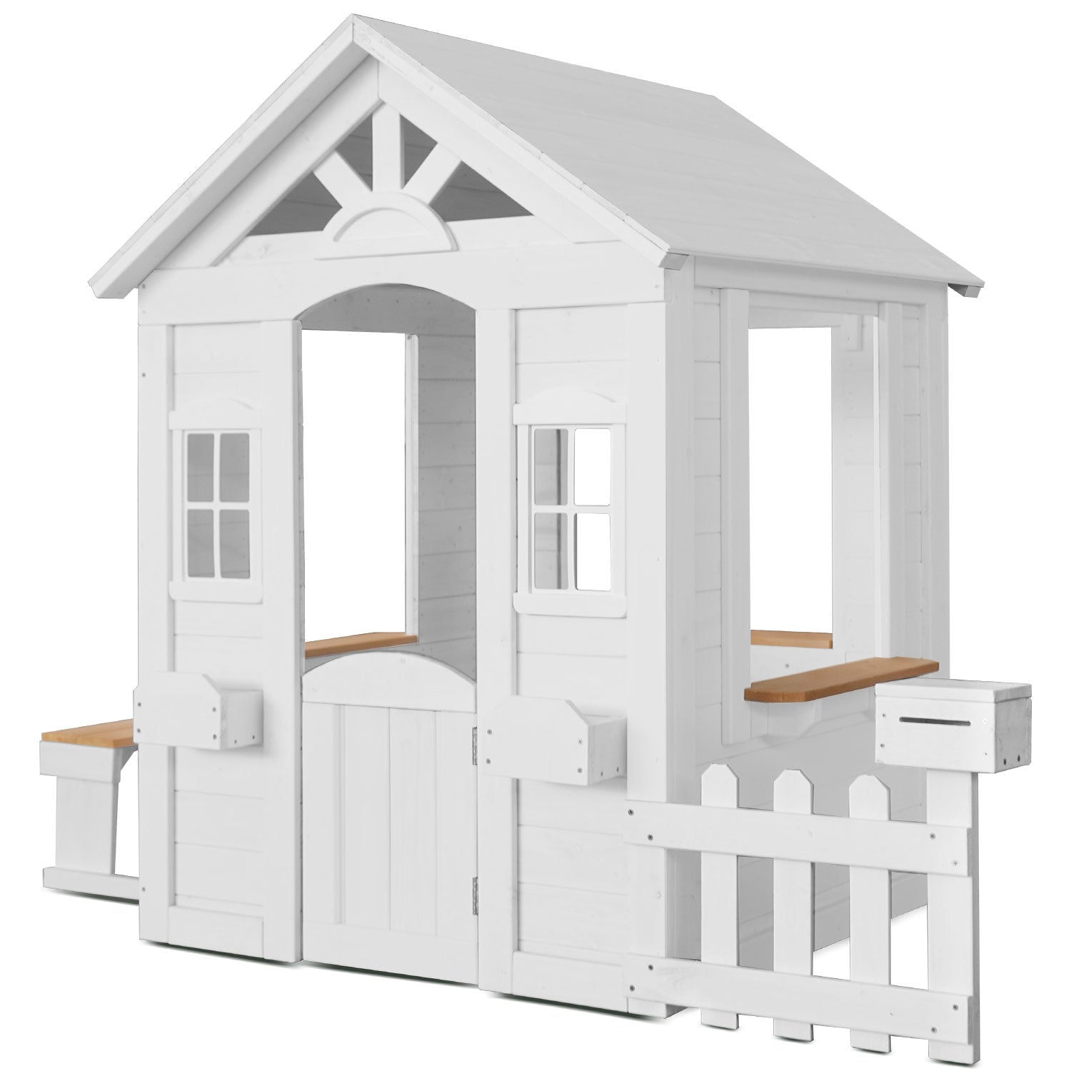 Lifespan Kids Teddy V2 Cubby House White for kids outdoor play - PlayScapes Australia