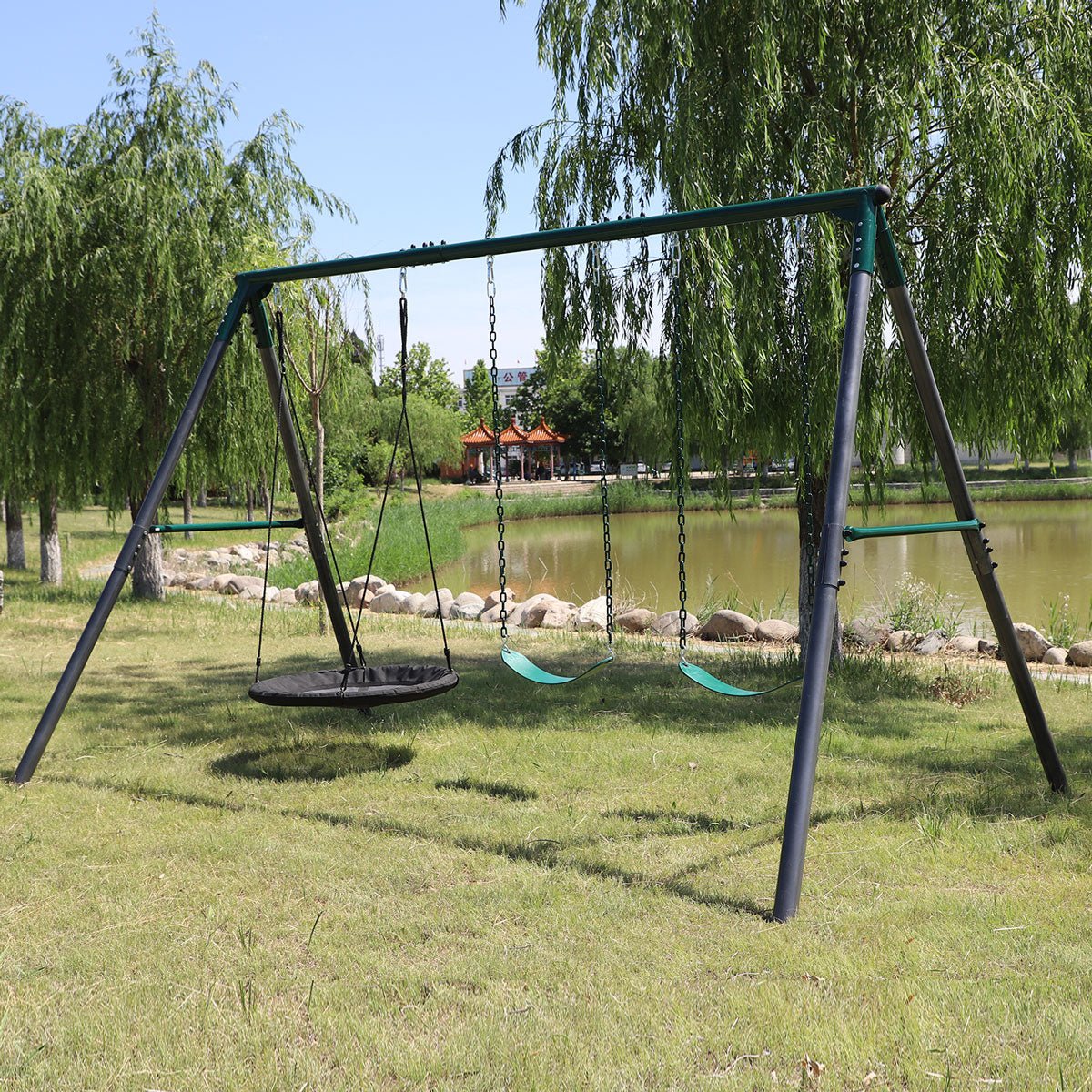 Lifespan Kids Titan Commercial Steel Swing Set for kids outdoor play - PlayScapes Australia