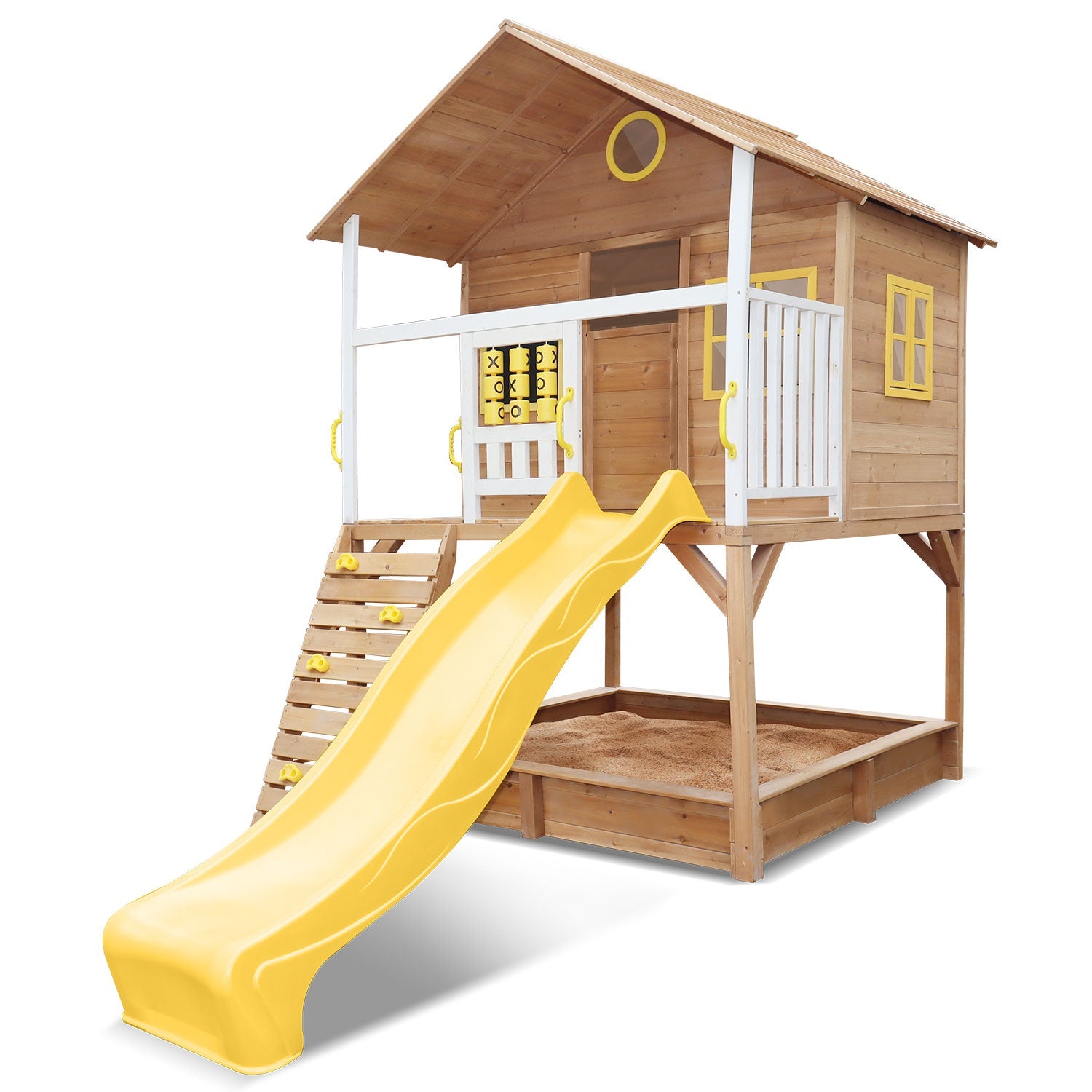 Lifespan Kids Warrigal Cubby House - Yellow Slide for kids outdoor play - PlayScapes Australia