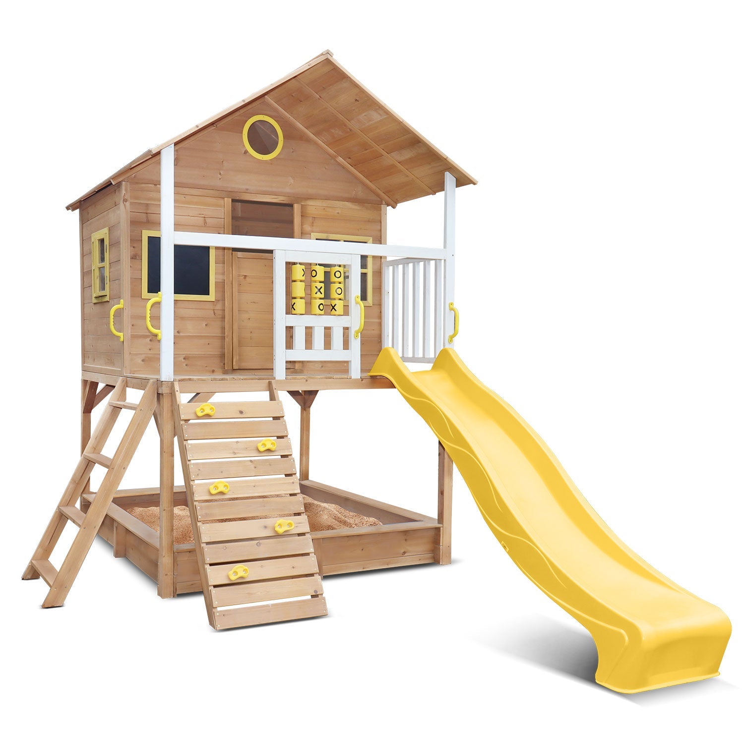 Lifespan Kids Warrigal Cubby House - Yellow Slide for kids outdoor play - PlayScapes Australia