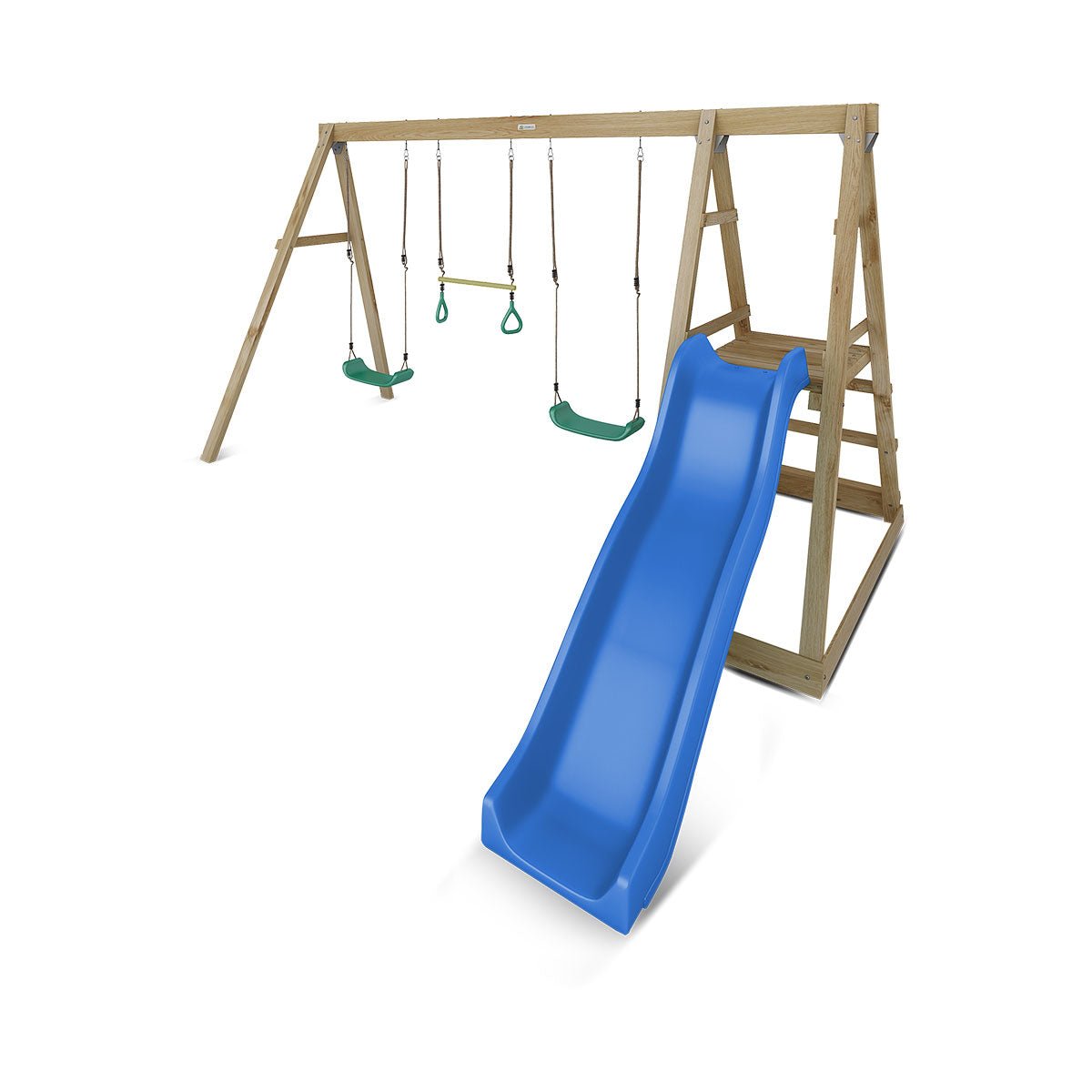 Lifespan Kids Winston Swing Set with Climb & 1.8m Slide (Blue) for kids outdoor play - PlayScapes Australia