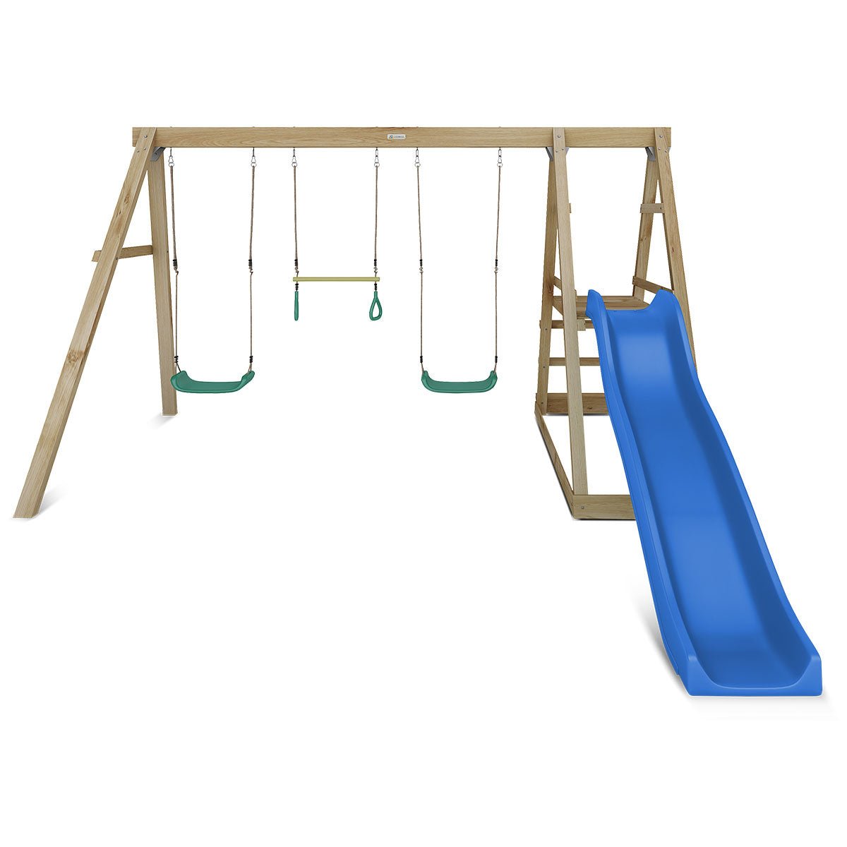 Lifespan Kids Winston Swing Set with Climb & 1.8m Slide (Blue) for kids outdoor play - PlayScapes Australia