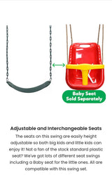 Lifespan Kids Amber 3 Double Belt Swing Set