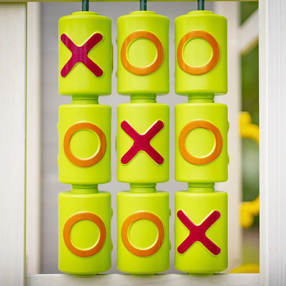 ROVO KIDS Wooden Tower Cubby House with Slide, Sandpit, Climbing Wall, Noughts & Crosses for kids outdoor play - PlayScapes Australia