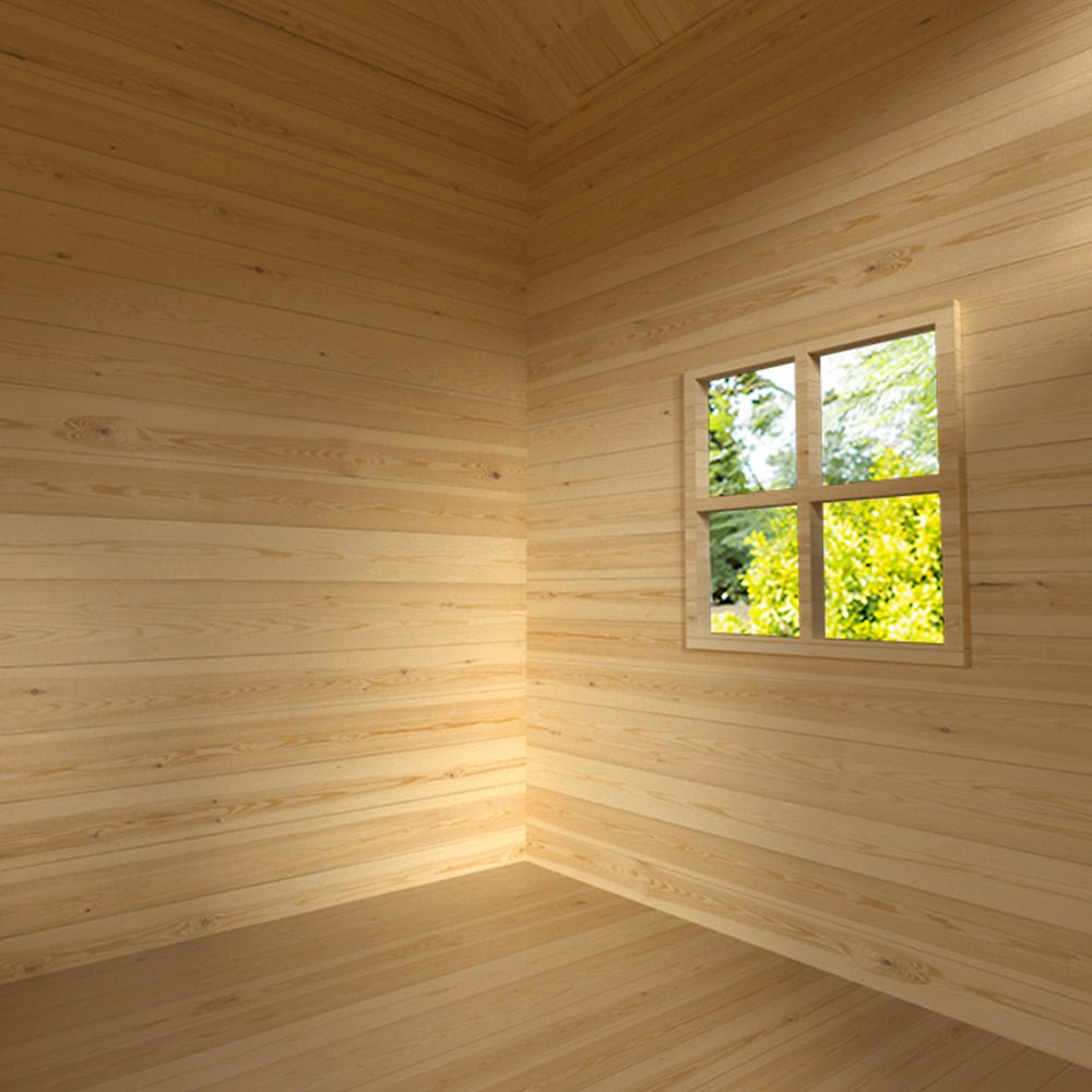 ROVO KIDS Wooden Tower Cubby House with Slide, Sandpit, Climbing Wall, Noughts & Crosses, Natural Colour for kids outdoor play - PlayScapes Australia