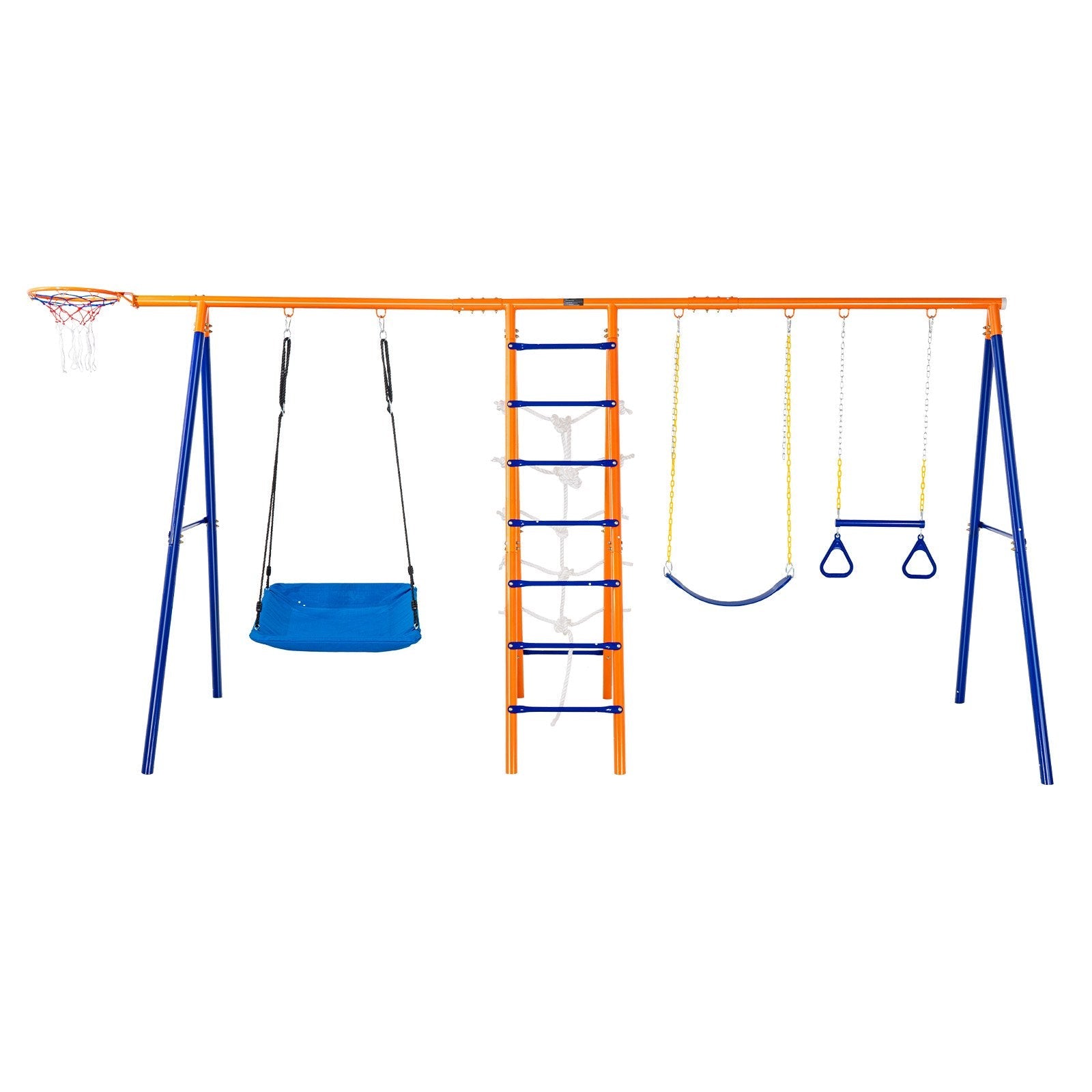 VEVOR Swing Sets for Backyard 6 in 1 Swing Set 440lbs Capacity Metal Swingset for kids outdoor play - PlayScapes Australia