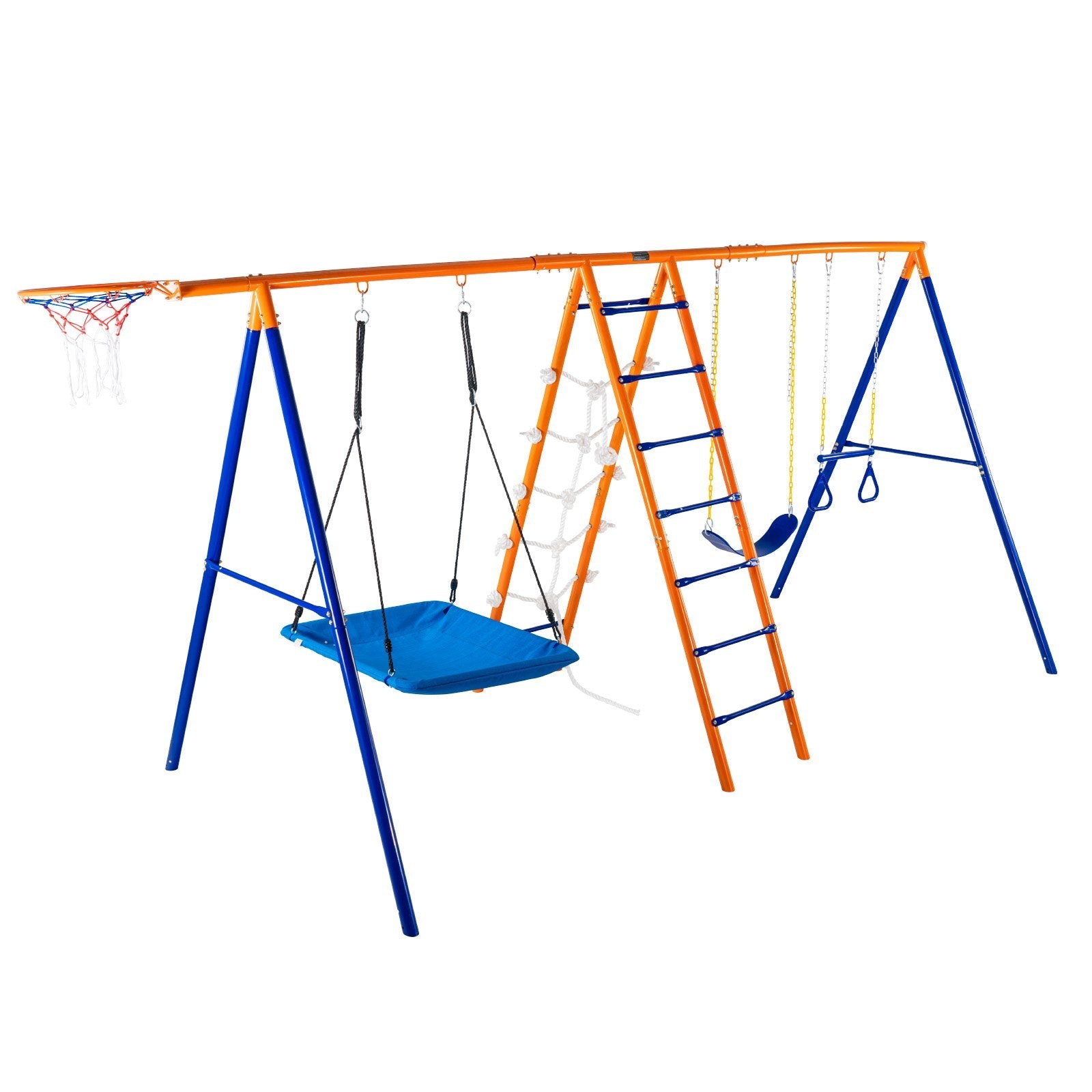 VEVOR Swing Sets for Backyard 6 in 1 Swing Set 440lbs Capacity Metal Swingset for kids outdoor play - PlayScapes Australia